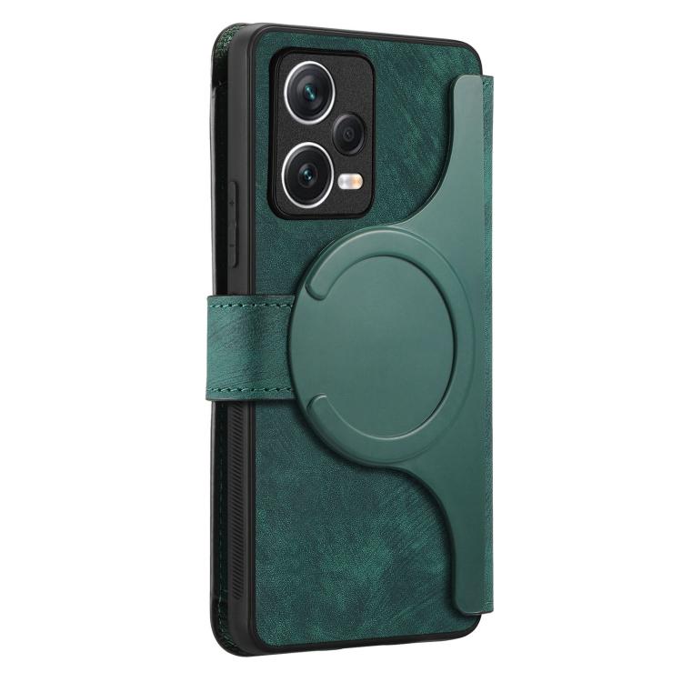 For Redmi Note 12 Pro+ 5G CaseNeo MagSafe RFID Anti-theft Zipper Wallet Retro Leather Phone Case