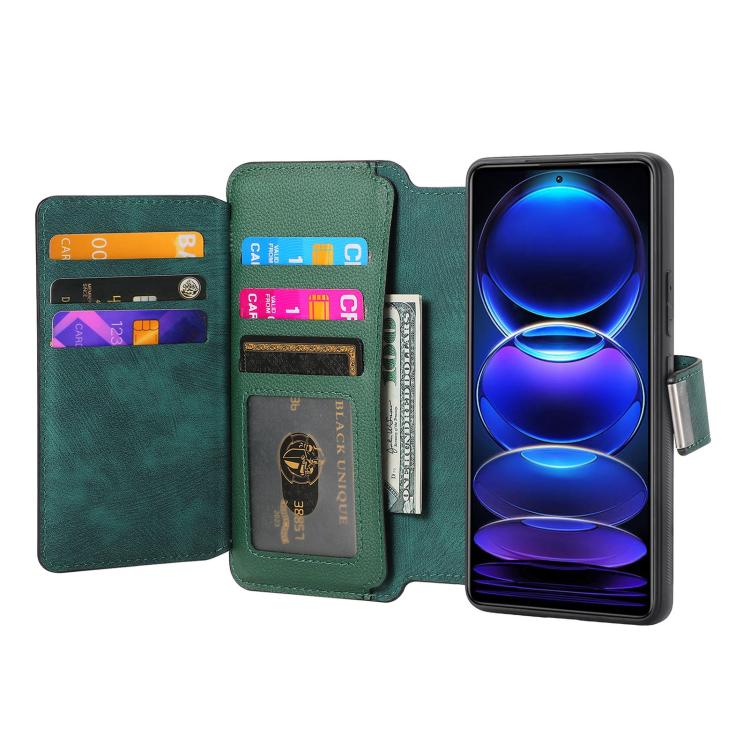 For Redmi Note 12 Pro+ 5G CaseNeo MagSafe RFID Anti-theft Zipper Wallet Retro Leather Phone Case