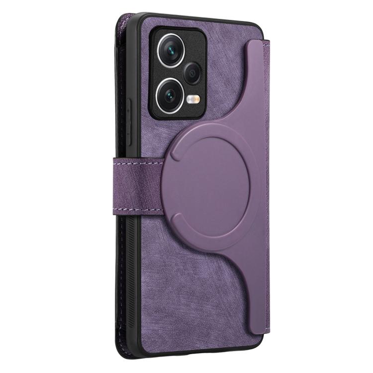 For Redmi Note 12 Pro+ 5G CaseNeo MagSafe RFID Anti-theft Zipper Wallet Retro Leather Phone Case