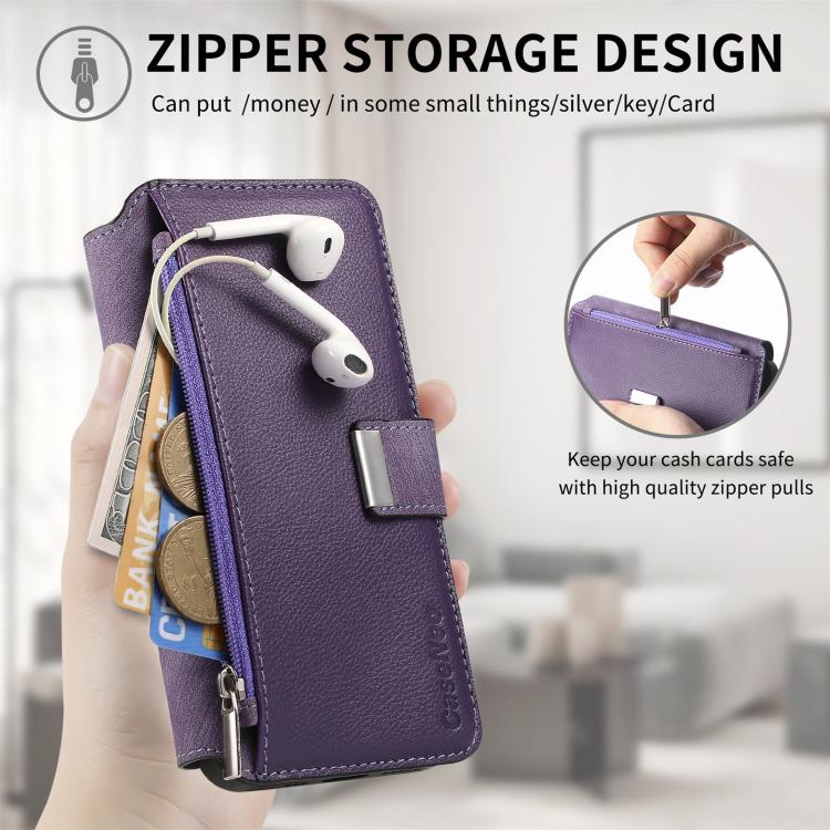 For Redmi Note 13 4G CaseNeo MagSafe RFID Anti-theft Zipper Wallet Retro Leather Phone Case