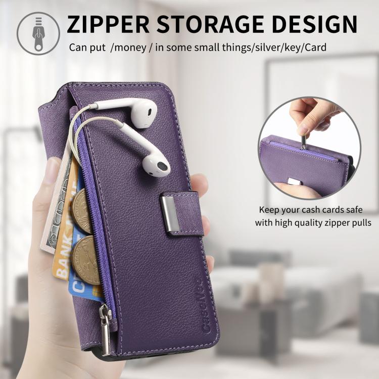 For Redmi Note 13 5G CaseNeo MagSafe RFID Anti-theft Zipper Wallet Retro Leather Phone Case