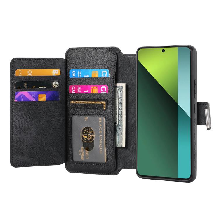 For Redmi Note 13 Pro 5G CaseNeo MagSafe RFID Anti-theft Zipper Wallet Retro Leather Phone Case