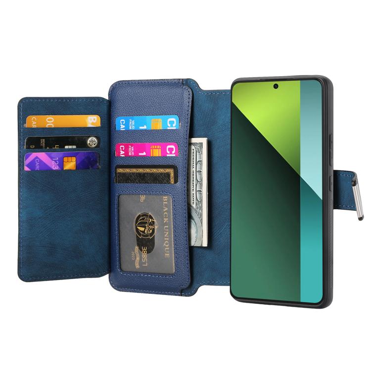 For Redmi Note 13 Pro 5G CaseNeo MagSafe RFID Anti-theft Zipper Wallet Retro Leather Phone Case