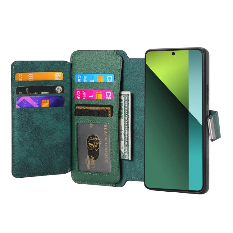 For Redmi Note 13 Pro 5G CaseNeo MagSafe RFID Anti-theft Zipper Wallet Retro Leather Phone Case