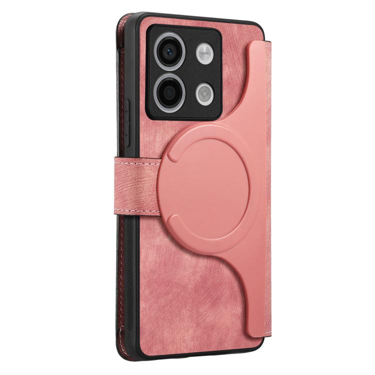 For Redmi Note 13 Pro 5G CaseNeo MagSafe RFID Anti-theft Zipper Wallet Retro Leather Phone Case