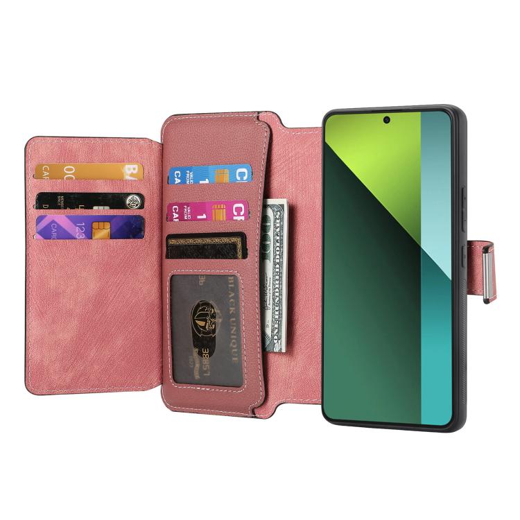 For Redmi Note 13 Pro 5G CaseNeo MagSafe RFID Anti-theft Zipper Wallet Retro Leather Phone Case