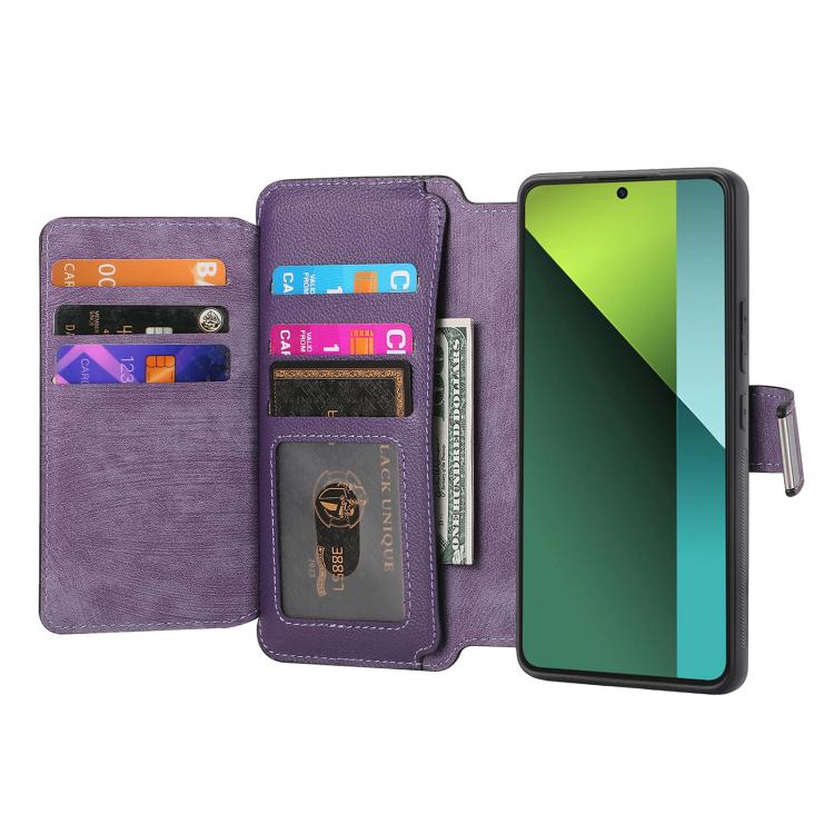For Redmi Note 13 Pro 5G CaseNeo MagSafe RFID Anti-theft Zipper Wallet Retro Leather Phone Case