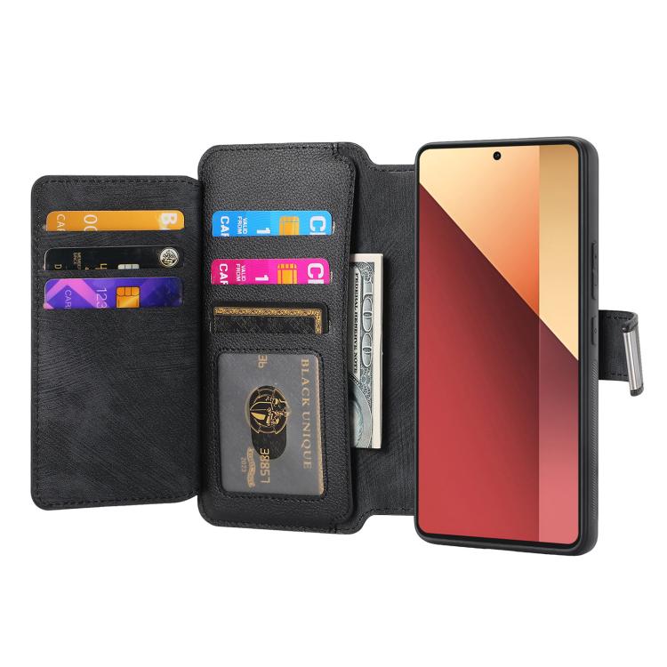 For Redmi Note 13 Pro 4G CaseNeo MagSafe RFID Anti-theft Zipper Wallet Retro Leather Phone Case