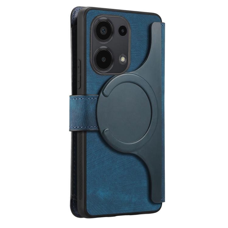 For Redmi Note 13 Pro 4G CaseNeo MagSafe RFID Anti-theft Zipper Wallet Retro Leather Phone Case
