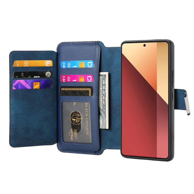 For Redmi Note 13 Pro 4G CaseNeo MagSafe RFID Anti-theft Zipper Wallet Retro Leather Phone Case