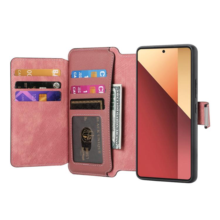 For Redmi Note 13 Pro 4G CaseNeo MagSafe RFID Anti-theft Zipper Wallet Retro Leather Phone Case