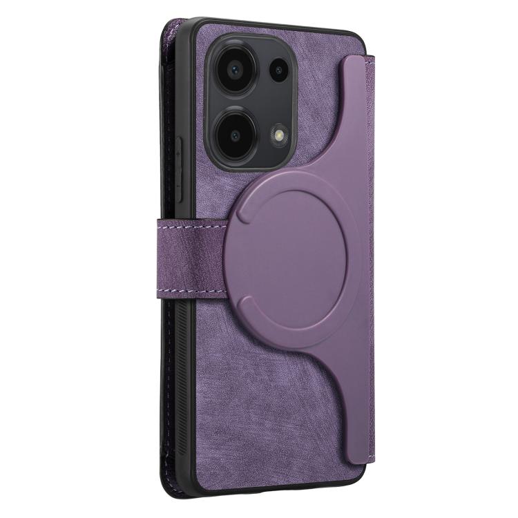 For Redmi Note 13 Pro 4G CaseNeo MagSafe RFID Anti-theft Zipper Wallet Retro Leather Phone Case