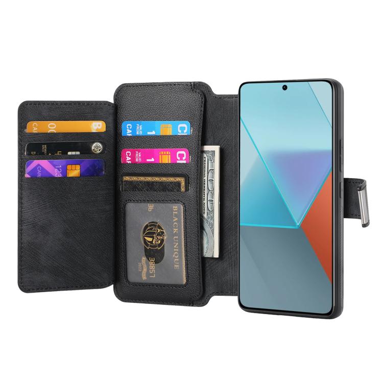 For Redmi Note 13 Pro+ CaseNeo MagSafe RFID Anti-theft Zipper Wallet Retro Leather Phone Case
