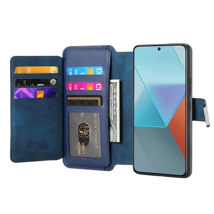 For Redmi Note 13 Pro+ CaseNeo MagSafe RFID Anti-theft Zipper Wallet Retro Leather Phone Case
