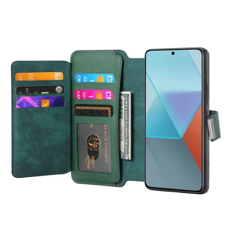 For Redmi Note 13 Pro+ CaseNeo MagSafe RFID Anti-theft Zipper Wallet Retro Leather Phone Case