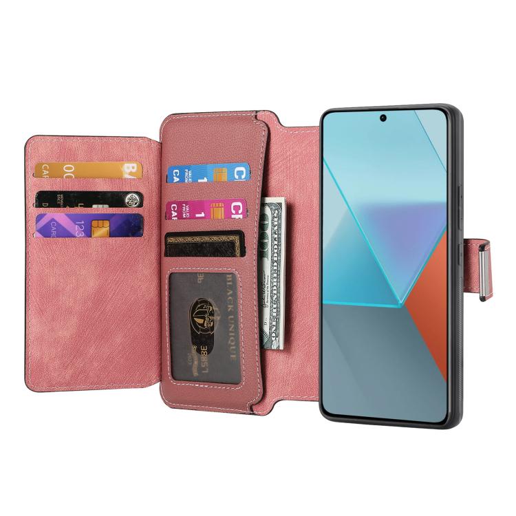 For Redmi Note 13 Pro+ CaseNeo MagSafe RFID Anti-theft Zipper Wallet Retro Leather Phone Case