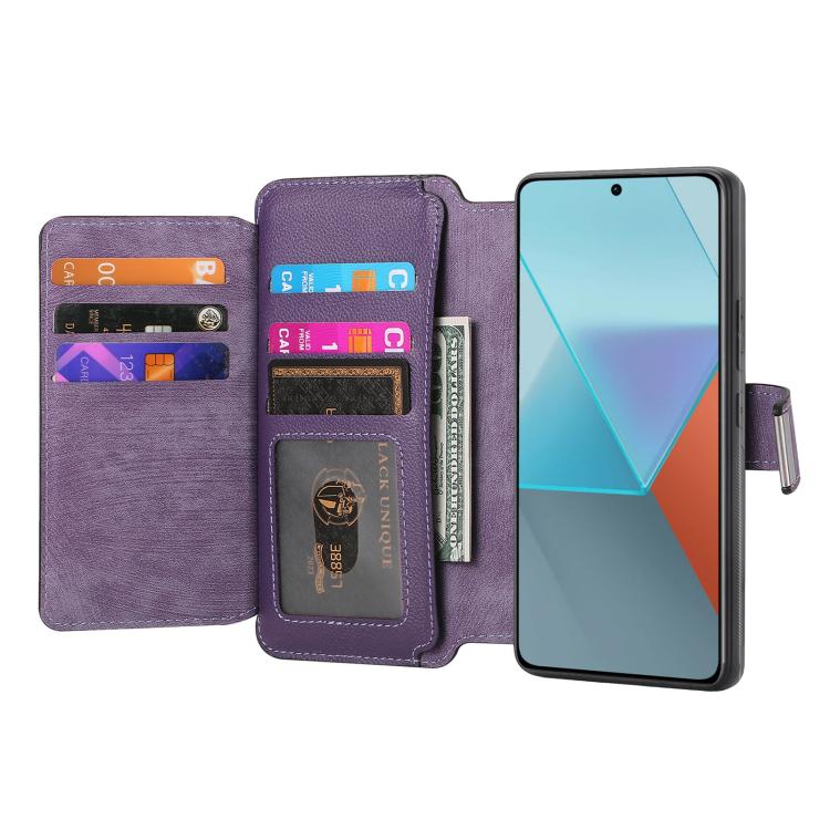 For Redmi Note 13 Pro+ CaseNeo MagSafe RFID Anti-theft Zipper Wallet Retro Leather Phone Case