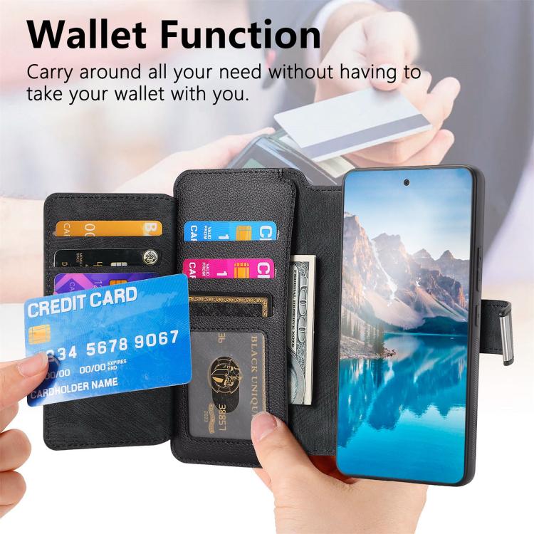 For Redmi Note 14 Pro 4G CaseNeo MagSafe RFID Anti-theft Zipper Wallet Retro Leather Phone Case