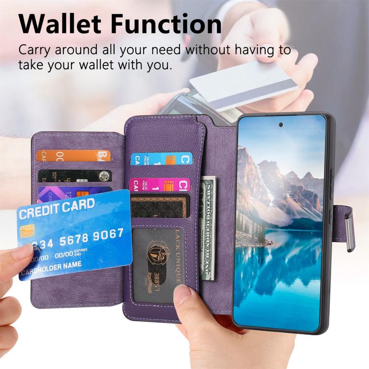 For Redmi Note 14 Pro 4G CaseNeo MagSafe RFID Anti-theft Zipper Wallet Retro Leather Phone Case
