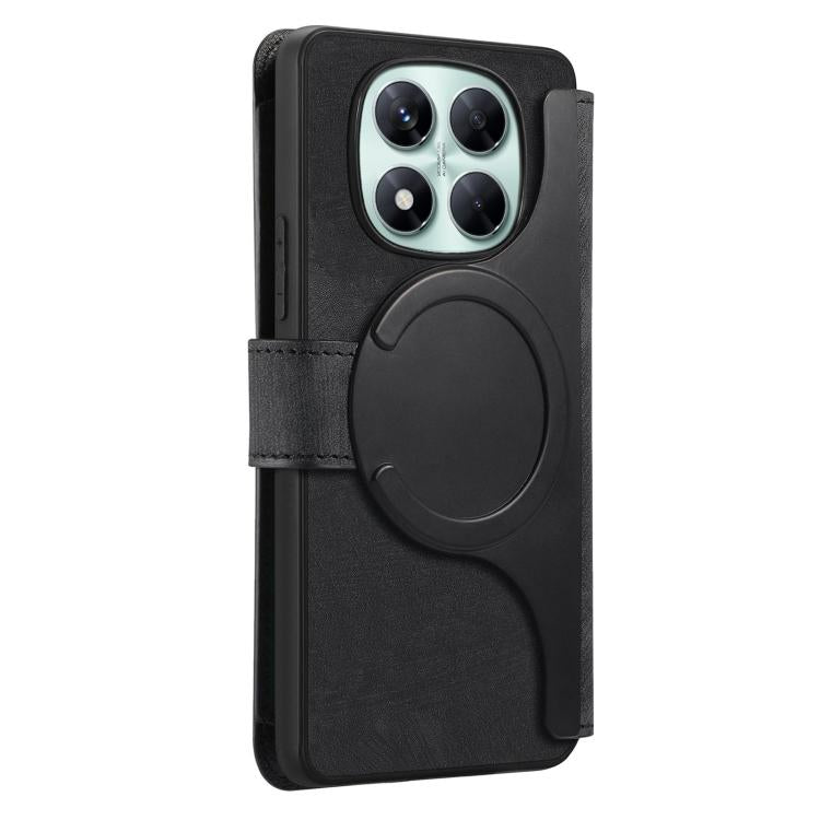 For Redmi Note 14 Pro 5G CaseNeo MagSafe RFID Anti-theft Zipper Wallet Retro Leather Phone Case