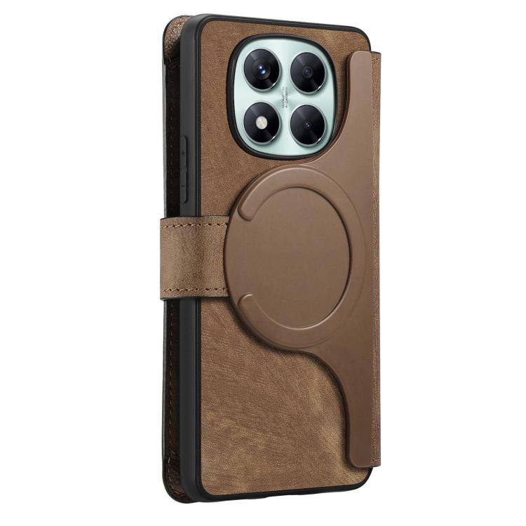 For Redmi Note 14 Pro 5G CaseNeo MagSafe RFID Anti-theft Zipper Wallet Retro Leather Phone Case