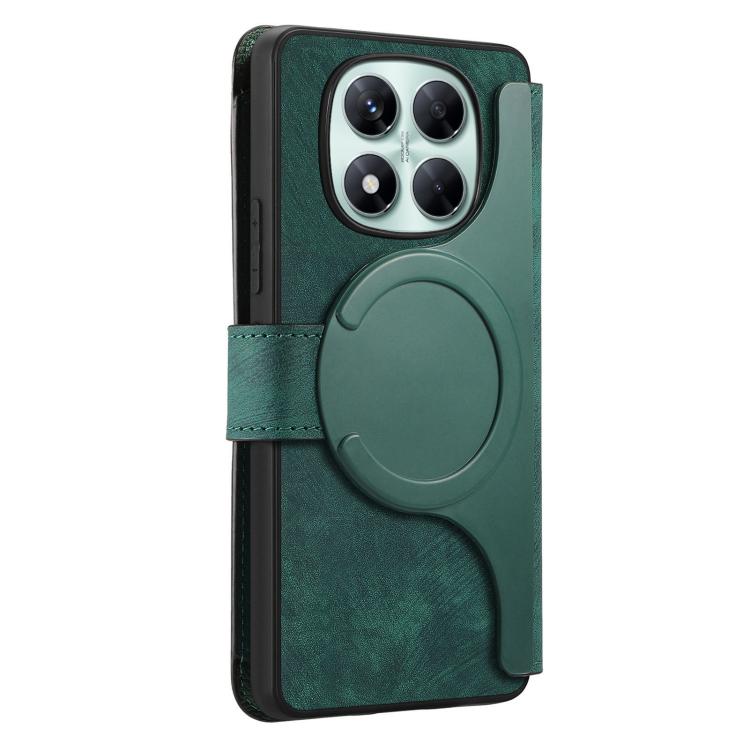 For Redmi Note 14 Pro 5G CaseNeo MagSafe RFID Anti-theft Zipper Wallet Retro Leather Phone Case