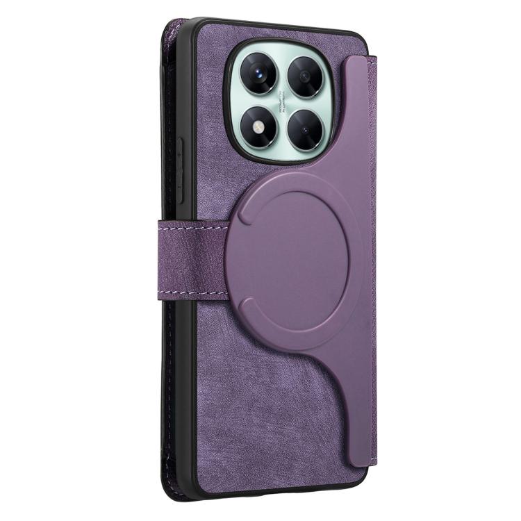 For Redmi Note 14 Pro 5G CaseNeo MagSafe RFID Anti-theft Zipper Wallet Retro Leather Phone Case
