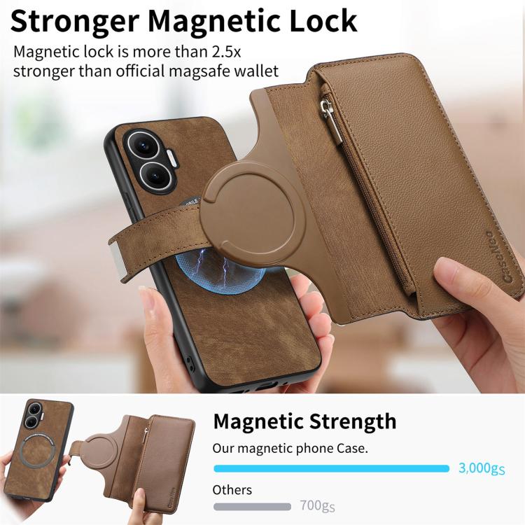 For Redmi Turbo 4 Pro CaseNeo MagSafe RFID Anti-theft Zipper Wallet Retro Leather Phone Case