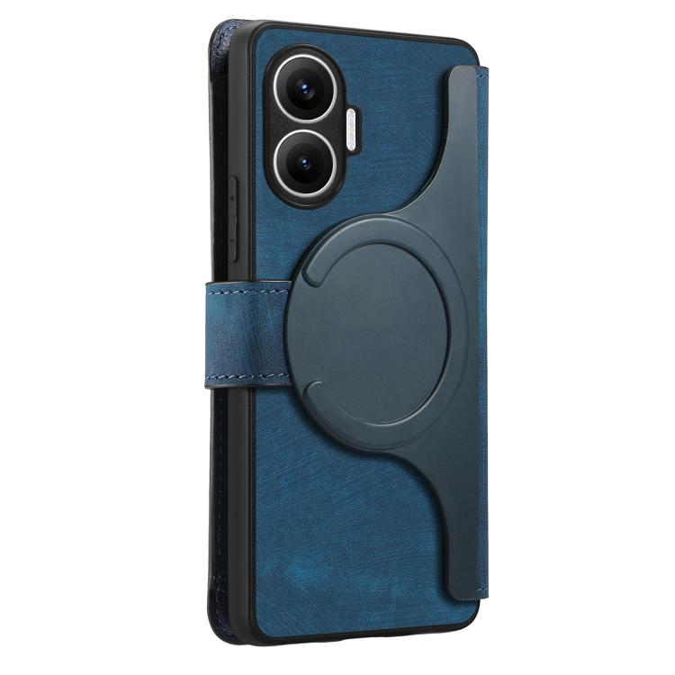 For Redmi Turbo 4 Pro CaseNeo MagSafe RFID Anti-theft Zipper Wallet Retro Leather Phone Case