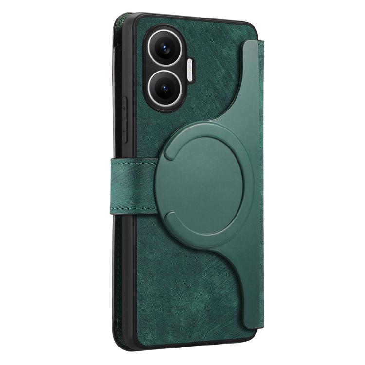 For Redmi Turbo 4 Pro CaseNeo MagSafe RFID Anti-theft Zipper Wallet Retro Leather Phone Case