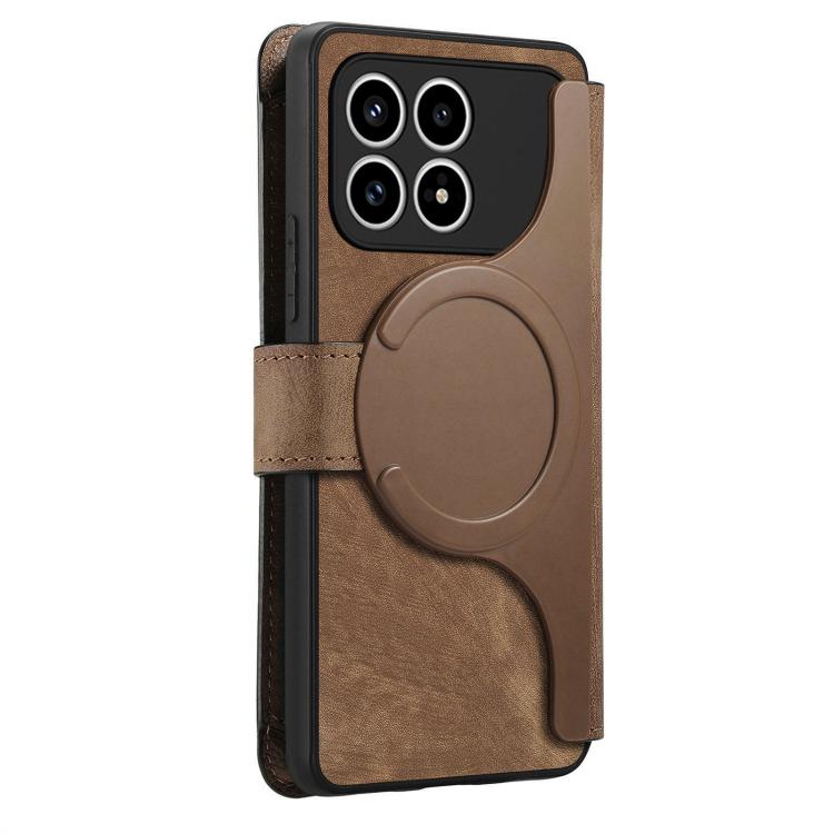 For Redmi K90 / Poco F8 Pro 5G CaseNeo MagSafe RFID Anti-theft Zipper Wallet Retro Leather Phone Case