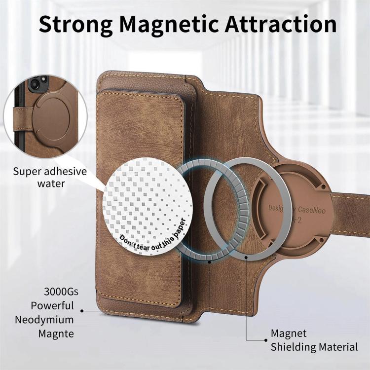 For Redmi K90 / Poco F8 Pro 5G CaseNeo MagSafe RFID Anti-theft Zipper Wallet Retro Leather Phone Case