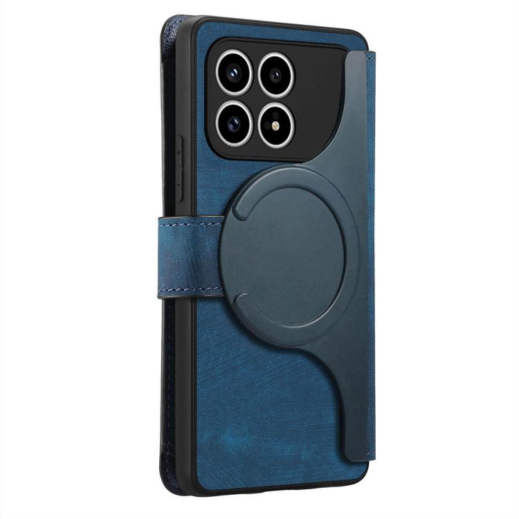 For Redmi K90 / Poco F8 Pro 5G CaseNeo MagSafe RFID Anti-theft Zipper Wallet Retro Leather Phone Case