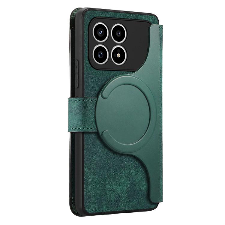 For Redmi K90 / Poco F8 Pro 5G CaseNeo MagSafe RFID Anti-theft Zipper Wallet Retro Leather Phone Case