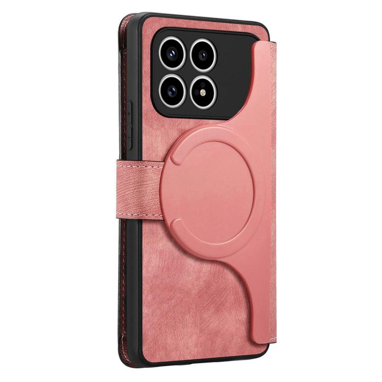 For Redmi K90 / Poco F8 Pro 5G CaseNeo MagSafe RFID Anti-theft Zipper Wallet Retro Leather Phone Case