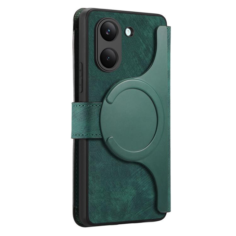 For Redmi Turbo 5 5G / Poco X8 Pro 5G CaseNeo MagSafe RFID Anti-theft Zipper Wallet Retro Leather Phone Case