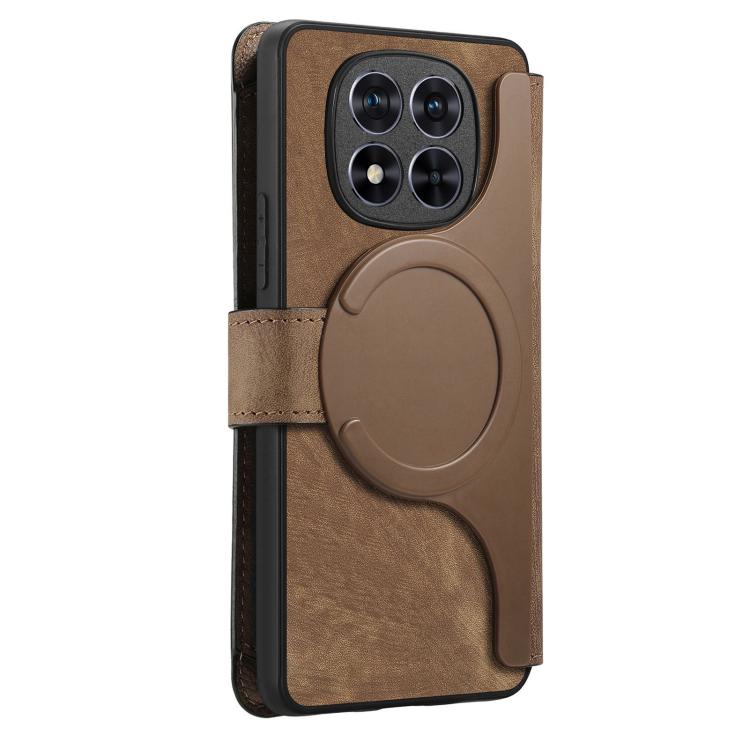 For Redmi Note 15 Pro 5G Global 163.6mm CaseNeo MagSafe RFID Anti-theft Zipper Wallet Retro Leather Phone Case