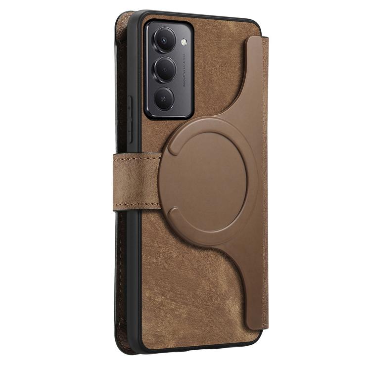 For Redmi 15 5G Global / 4G SEA 169.5mm CaseNeo MagSafe RFID Anti-theft Zipper Wallet Retro Leather Phone Case