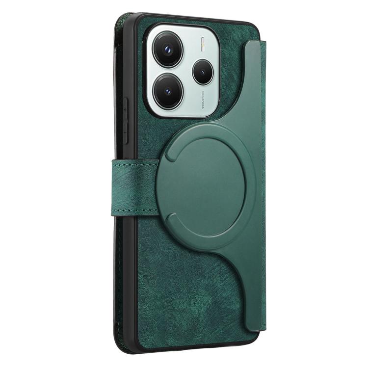 For Redmi Note 14 5G Global CaseNeo MagSafe RFID Anti-theft Zipper Wallet Retro Leather Phone Case
