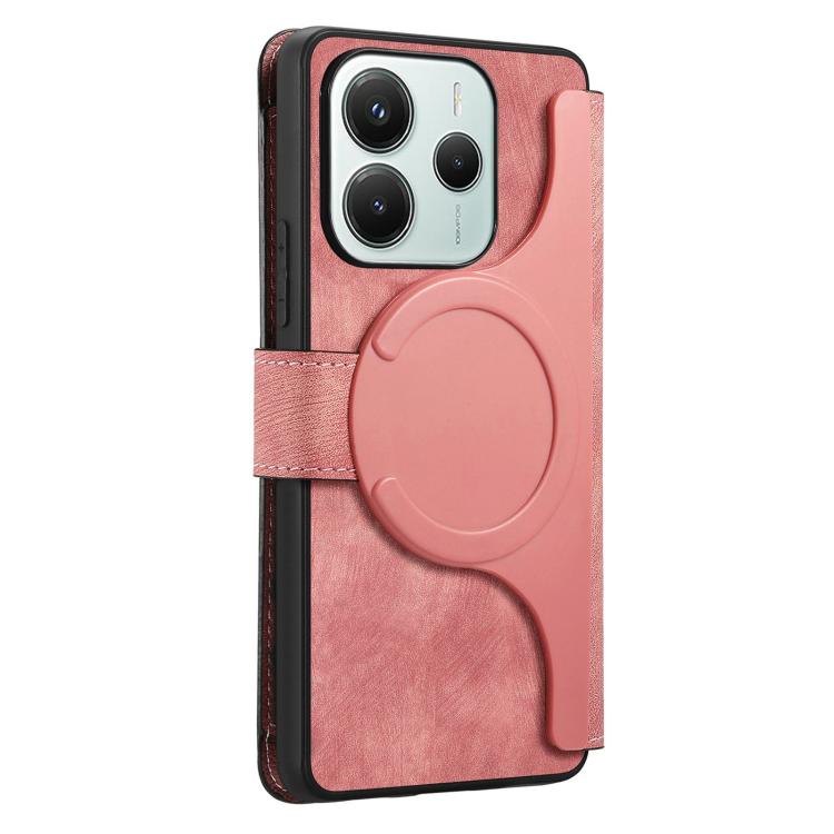 For Redmi Note 14 5G Global CaseNeo MagSafe RFID Anti-theft Zipper Wallet Retro Leather Phone Case