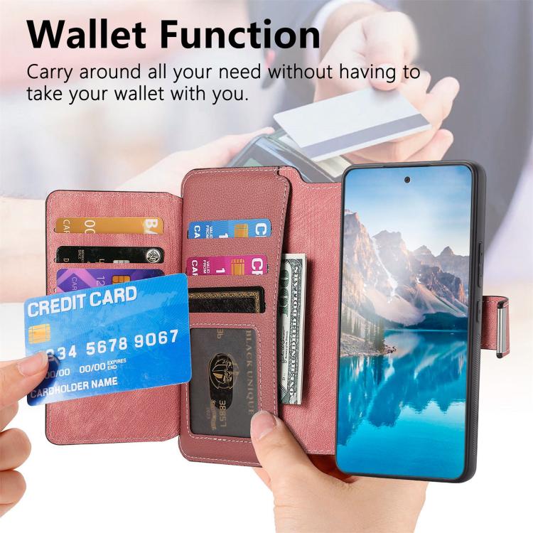 For Redmi Note 14 5G Global CaseNeo MagSafe RFID Anti-theft Zipper Wallet Retro Leather Phone Case