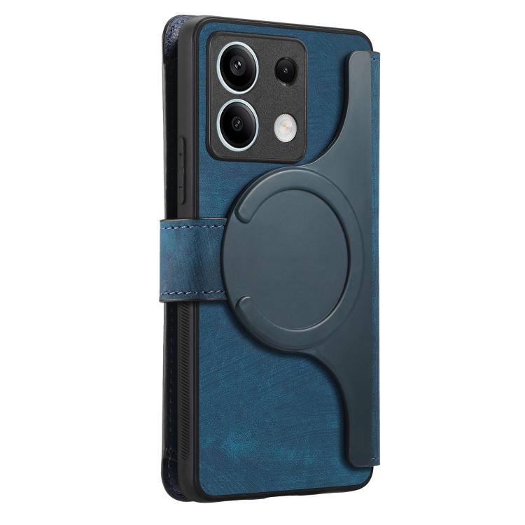 For Redmi Note 13R Pro 5G CaseNeo MagSafe RFID Anti-theft Zipper Wallet Retro Leather Phone Case