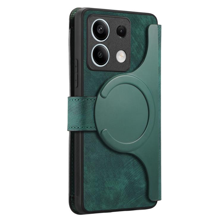 For Redmi Note 13R Pro 5G CaseNeo MagSafe RFID Anti-theft Zipper Wallet Retro Leather Phone Case
