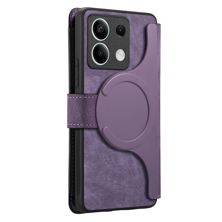 For Redmi Note 13R Pro 5G CaseNeo MagSafe RFID Anti-theft Zipper Wallet Retro Leather Phone Case