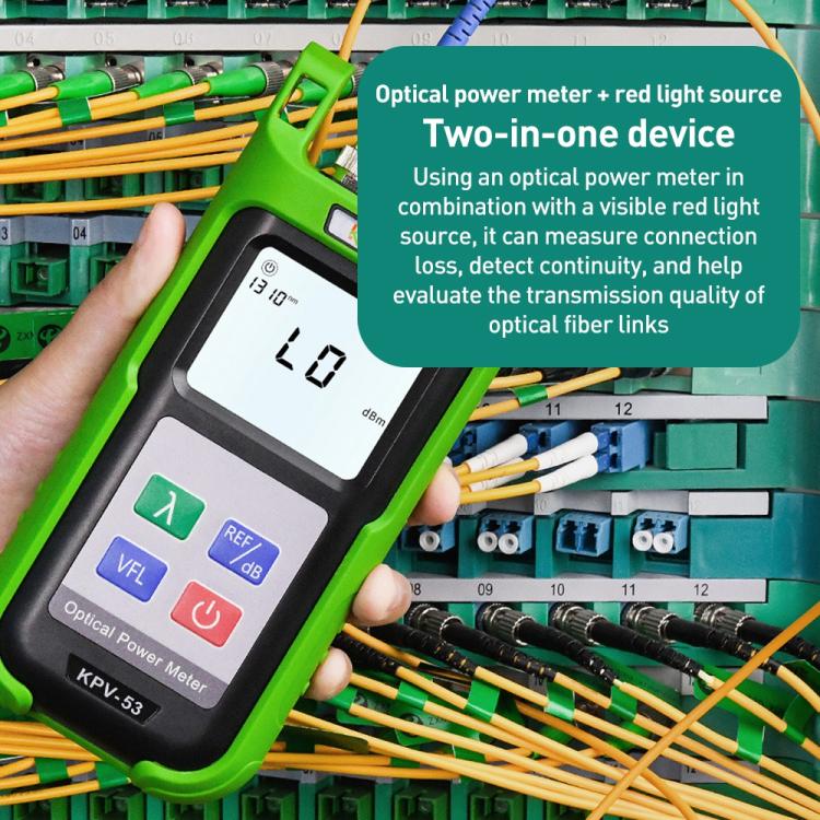 Komshine KPV-53 Optical Power Meter Fiber Loss Measuring Instrument, Model:KPV-53-C/-50dBm～+26dBm