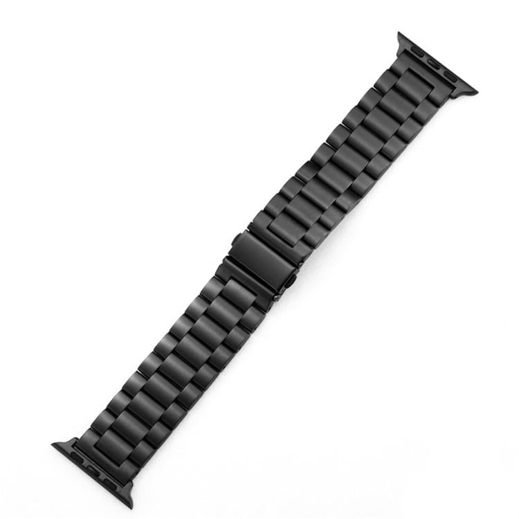 For Apple Watch 42 / 44 / 45 / 46 / 49mm xDfind Three Beads Fold Buckle Stainless Steel Watch Band