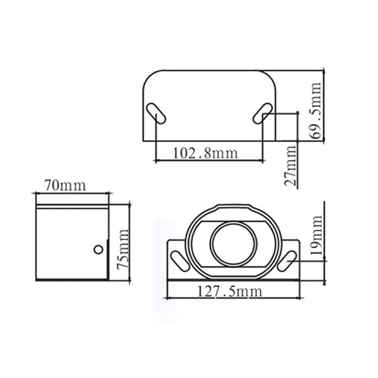 12V / 24V Waterproof Voice Reversing Horn Alarm Buzzer, with Cable - Black