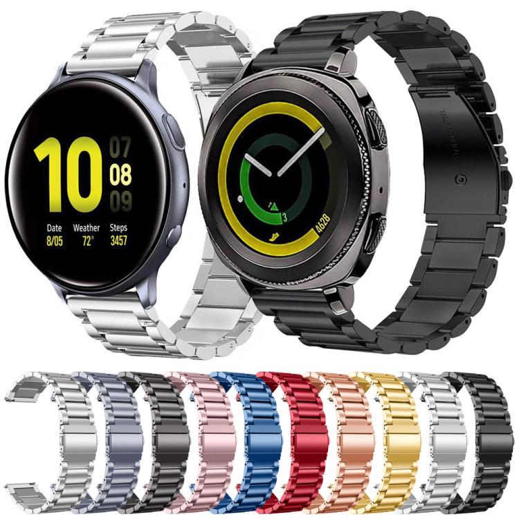 22mm xDfind Three Beads Stainless Steel Watch Band
