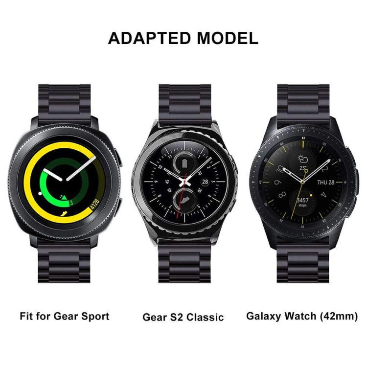 22mm xDfind Three Beads Stainless Steel Watch Band