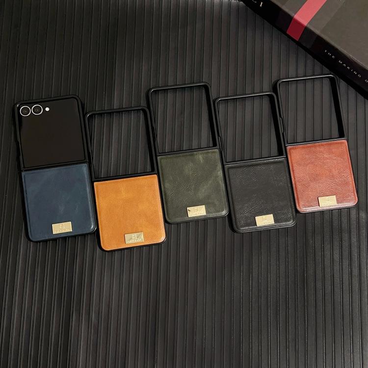 For Samsung Galaxy Z Flip7 5G Crazy Horse Texture PU Phone Case